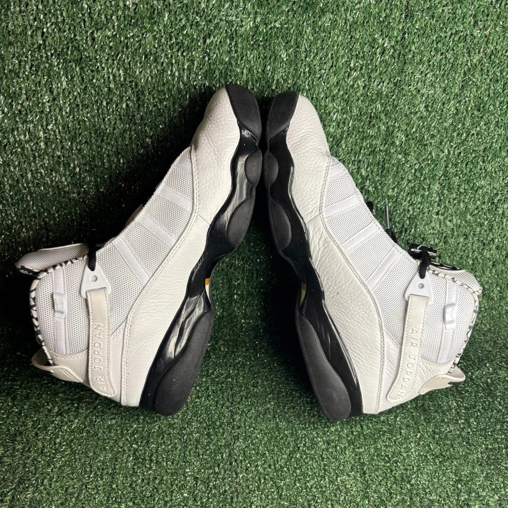 Jordan 6 Rings Motorsport Leather Athletic Basketball Shoes White Mens Size 10.5